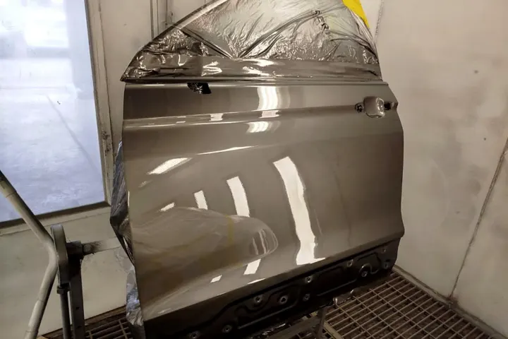 Door refinished off the vehicle at NG Crash Repairs, Finglas