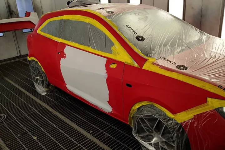 Door in primer before colour at NG Crash Repairs, Finglas
