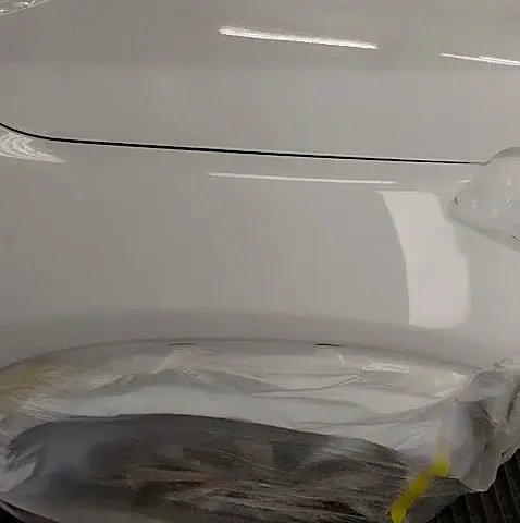 Freshly painted panel close-up at NG Crash Repairs, Finglas